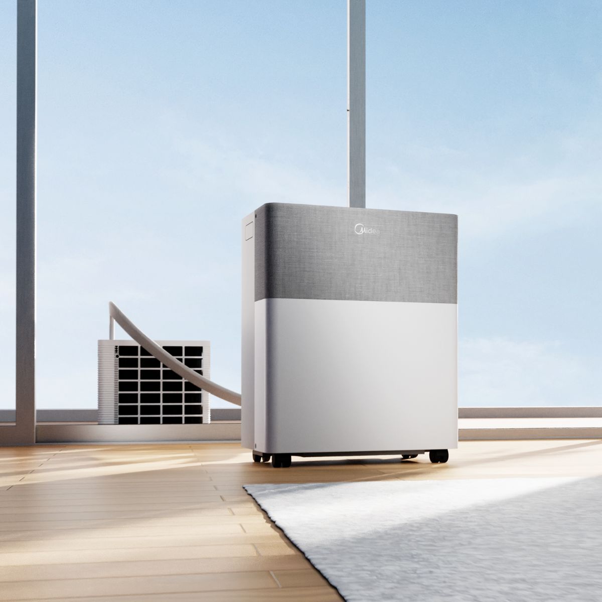 Midea PortaSplit in een moderne ruimte